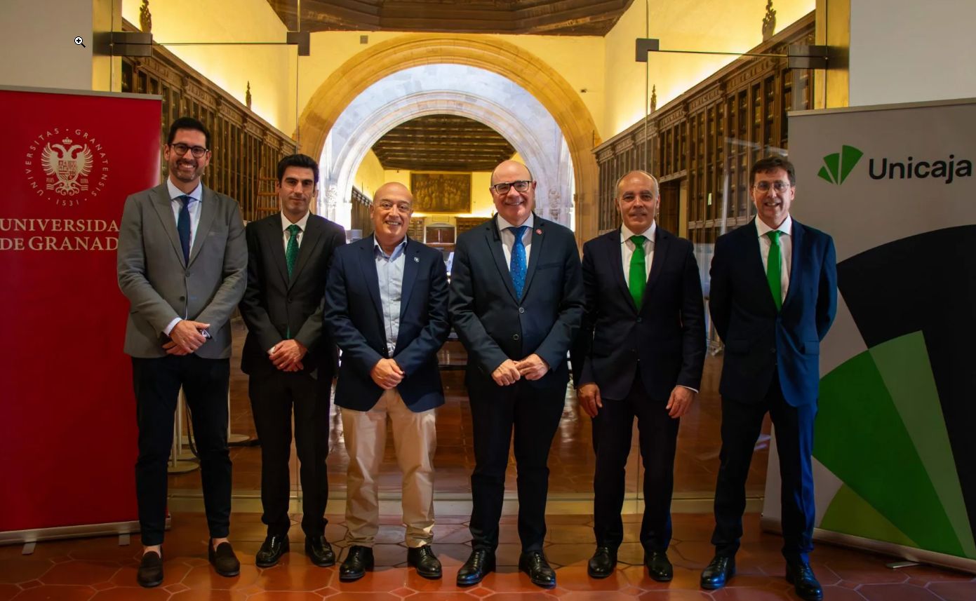 Rector y Gerente UGR  y Directivos de Unicaja