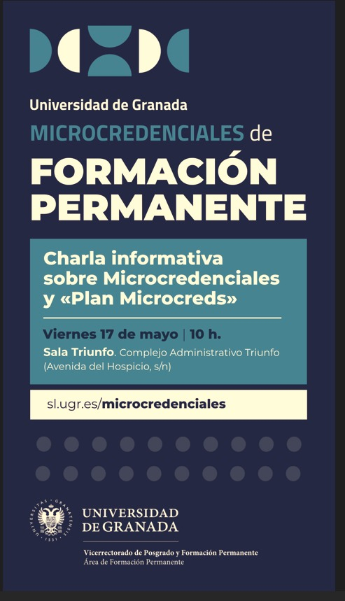Microcredenciales y Plan Microcreds Cartel sobre Charla Informativa sobre Microcredenciales y Plan Microcreds