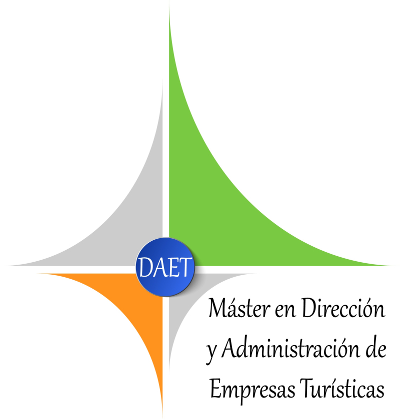 Logo del máster (4 triángulos de colores unidos formando un cuadrado) 4 triángulos rectángulos de colores unidos formando un cuadrado