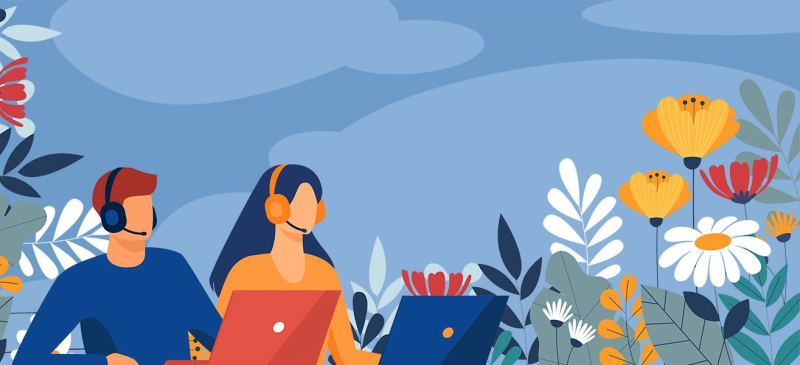 Información UGR en Semana Santa Dos estudiantes entre flores